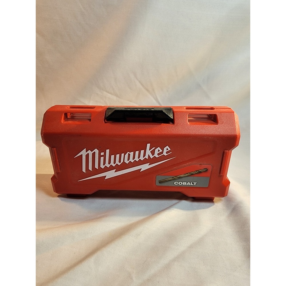 Milwaukee Cobalt Red Helix Drill Bit Set with Case 1/16 to 1/2 Inch 15 Piece